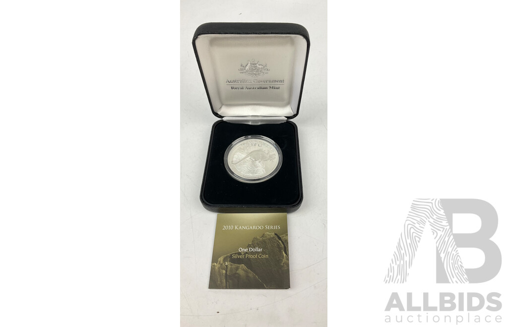 2010 $10 Silver Proof Coin. Yellow Footed Rock Wallaby.