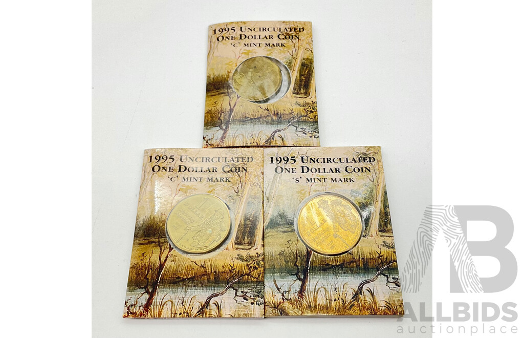 1995 Waltzing Matilda $1 coins.