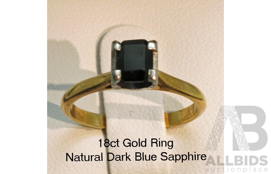 18 ct Gold Natural Sapphire Ring