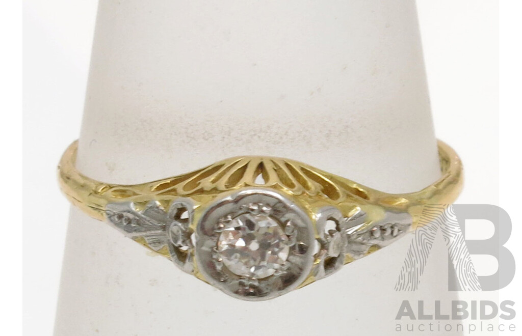 Antique Diamond Ring - 18ct Gold & Platinum