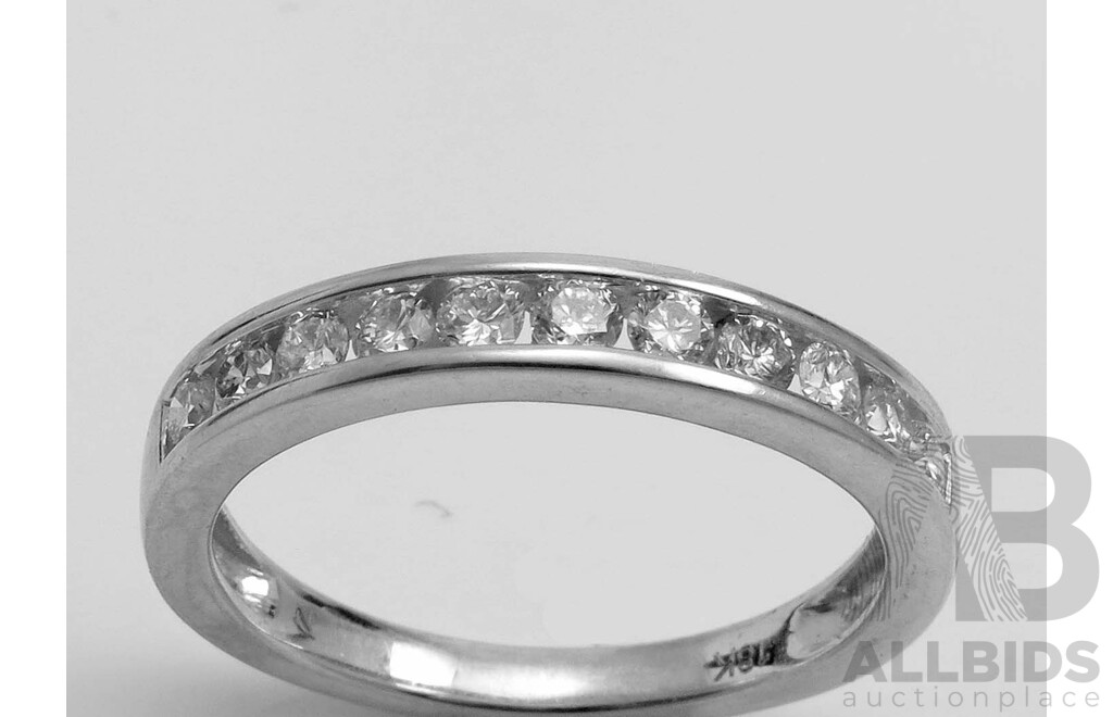 18ct White Gold Diamond Ring - Half Carat of Diamonds