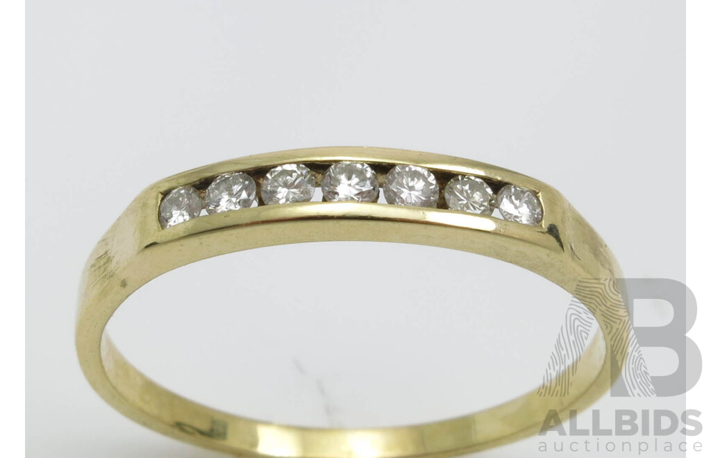 18ct Gold Channel-set Diamond Ring