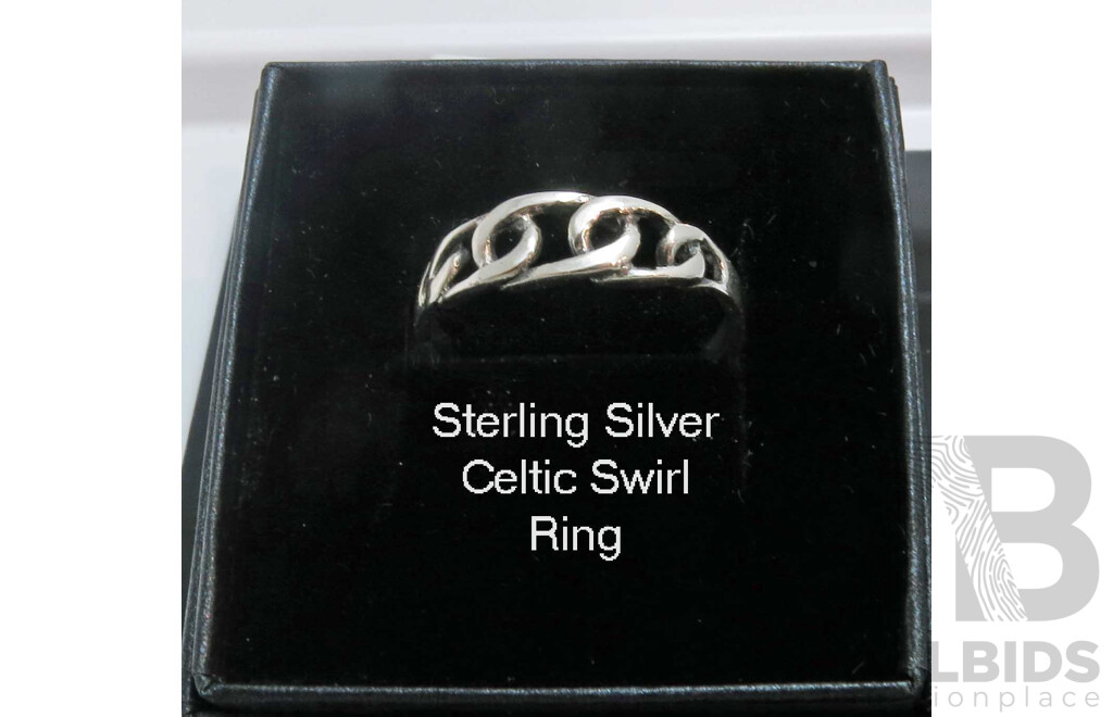 Sterling Silver Ring - Celtic Swirl