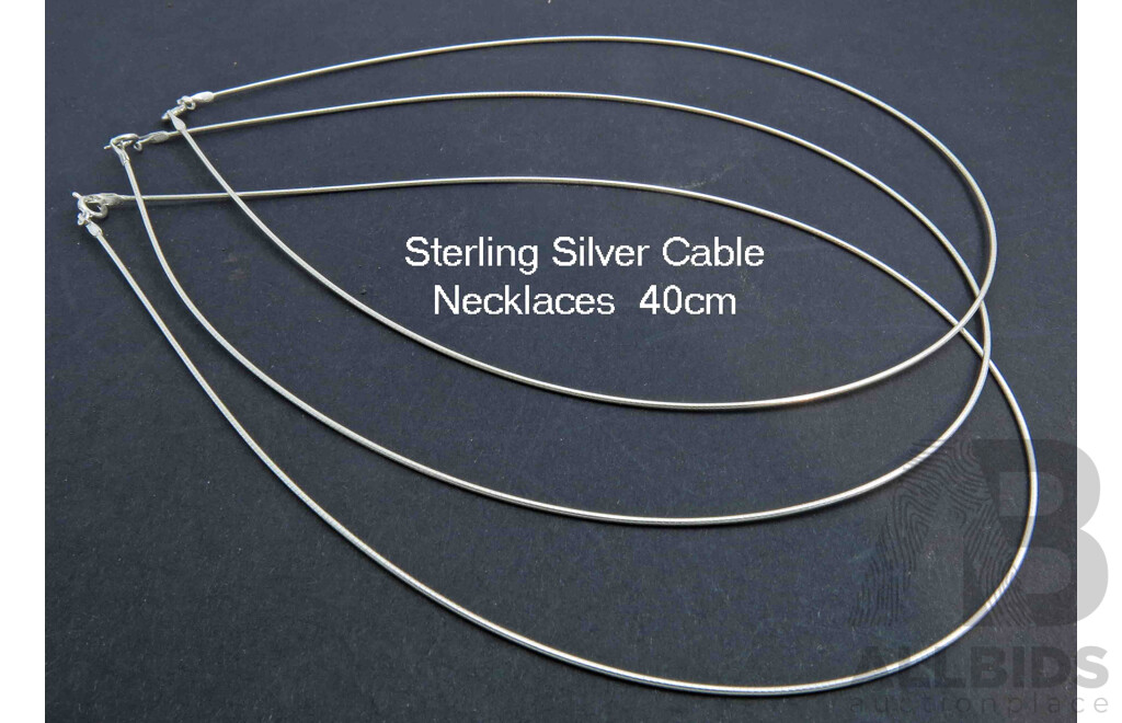 Sterling Silver Cables x3