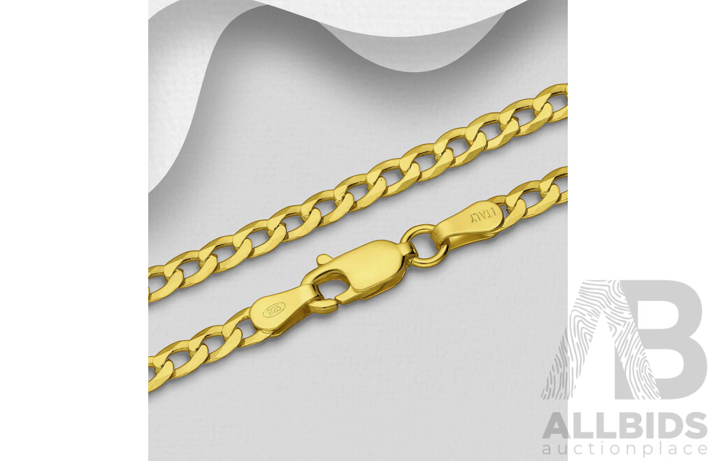 18ct Gold-plated Italian Sterling Silver Chain