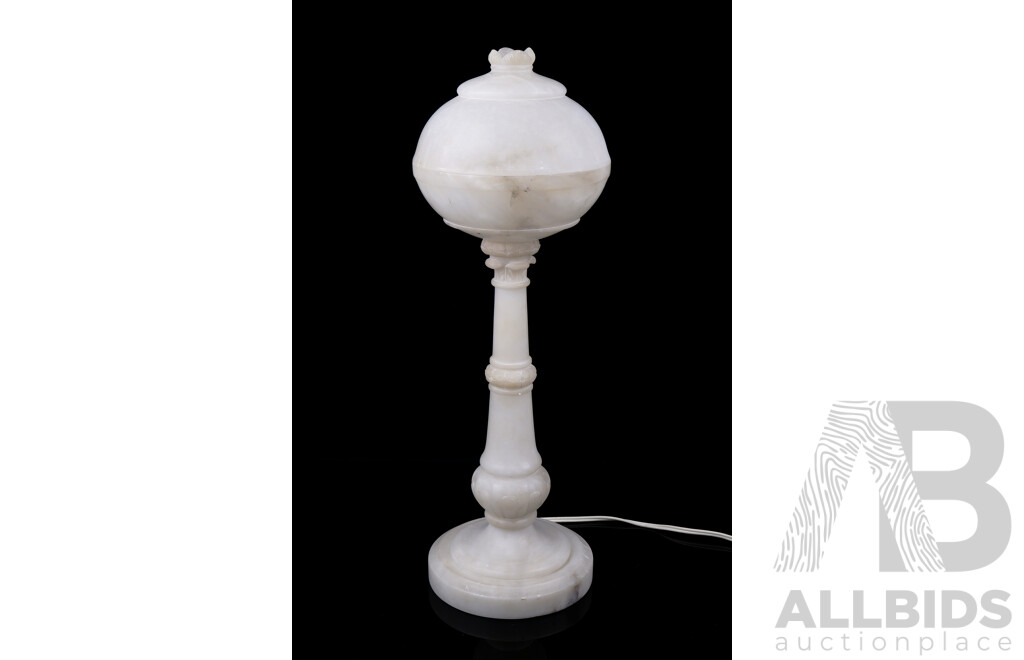 Vintage Art Deco Alabaster Table Lamp