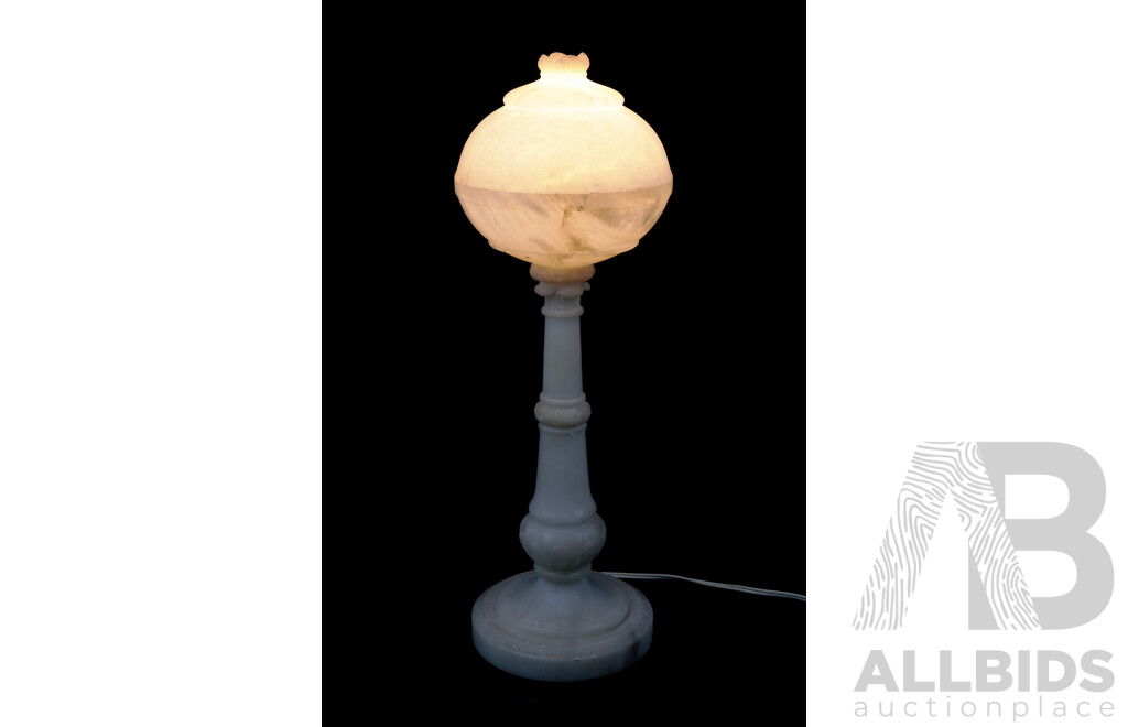 Vintage Art Deco Alabaster Table Lamp