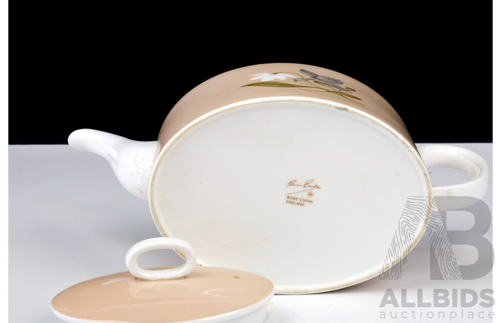 Vintage Suzie Cooper Porcelain Lidded Teapot, Marks to Base
