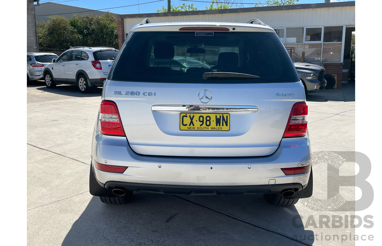 5/2009 Mercedes-Benz ML280 CDI (4x4) W164 08 UPGRADE 4d Wagon Silver 3.0L