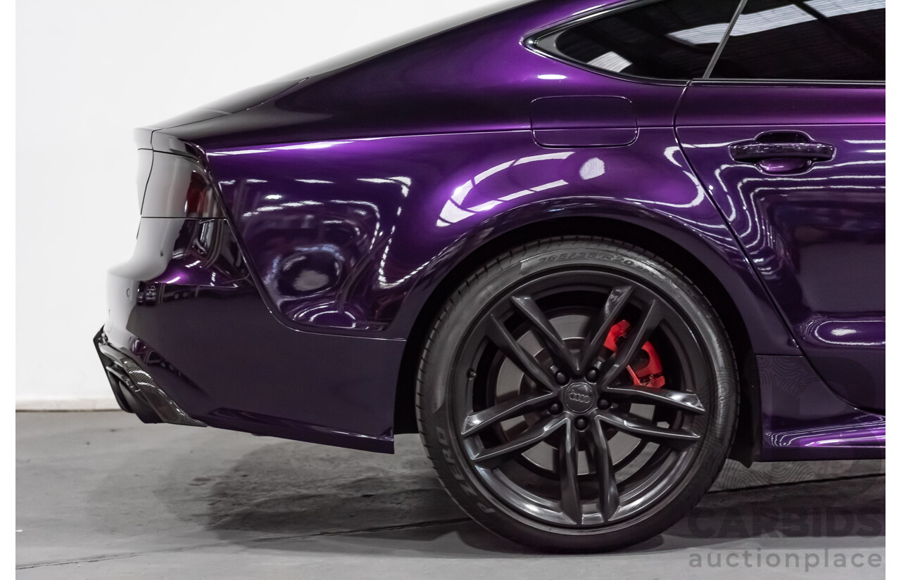 8/2015 Audi S7 Sportback (AWD) 4.0 TFSI 4G MY15 5d Hatchback Midnight Purple Wrap Twin Turbo V8 4.0L - Modified 700hp+