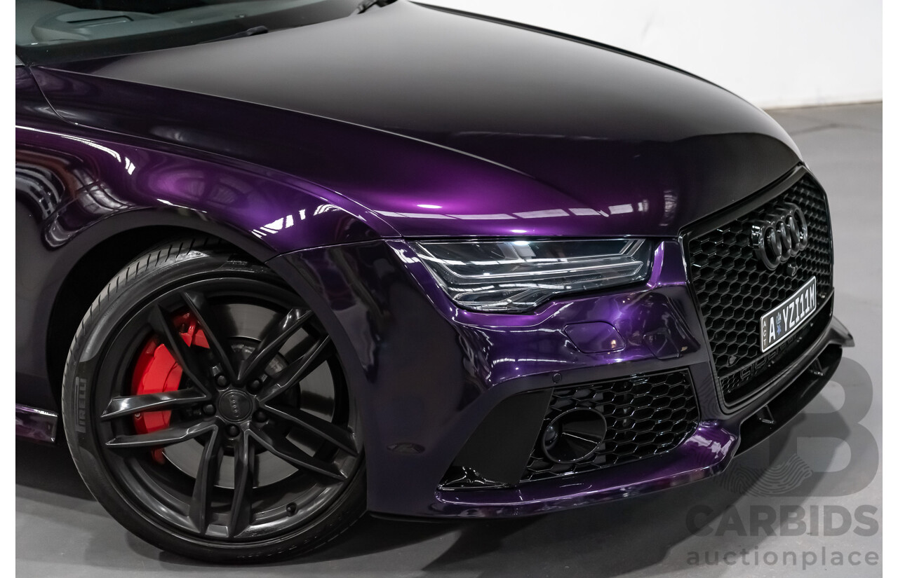 8/2015 Audi S7 Sportback (AWD) 4.0 TFSI 4G MY15 5d Hatchback Midnight Purple Wrap Twin Turbo V8 4.0L - Modified 700hp+