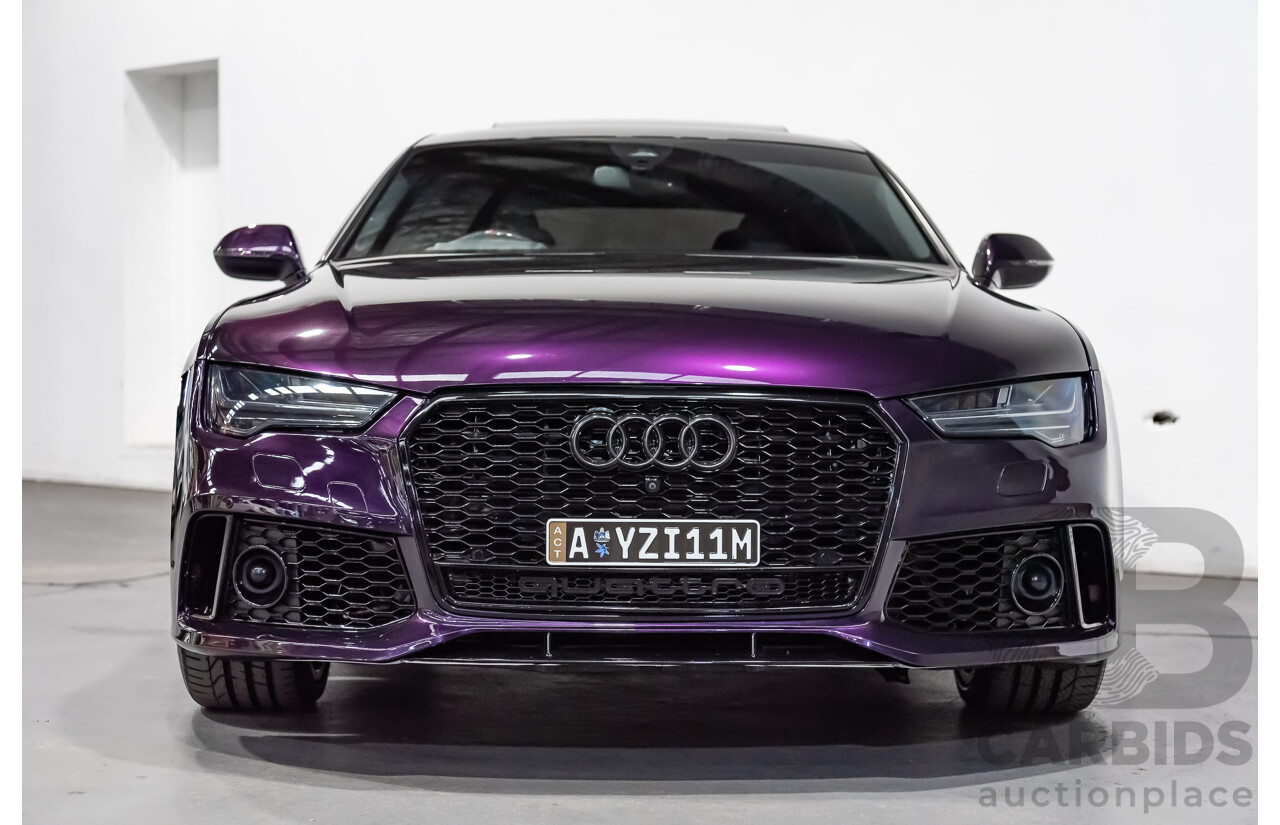 8/2015 Audi S7 Sportback (AWD) 4.0 TFSI 4G MY15 5d Hatchback Midnight Purple Wrap Twin Turbo V8 4.0L - Modified 700hp+