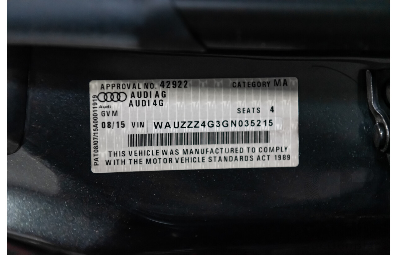 8/2015 Audi S7 Sportback (AWD) 4.0 TFSI 4G MY15 5d Hatchback Midnight Purple Wrap Twin Turbo V8 4.0L - Modified 700hp+