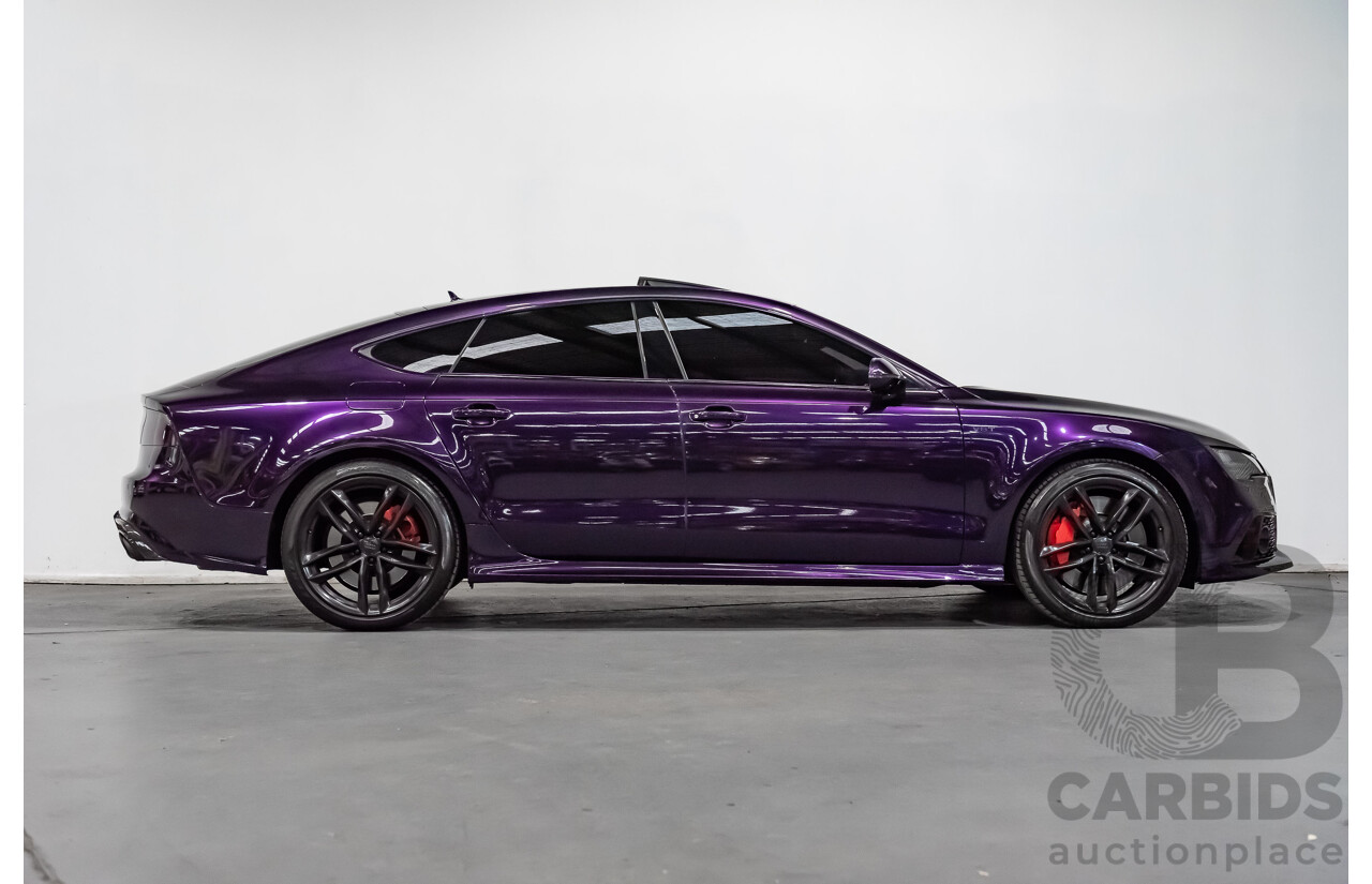 8/2015 Audi S7 Sportback (AWD) 4.0 TFSI 4G MY15 5d Hatchback Midnight Purple Wrap Twin Turbo V8 4.0L - Modified 700hp+