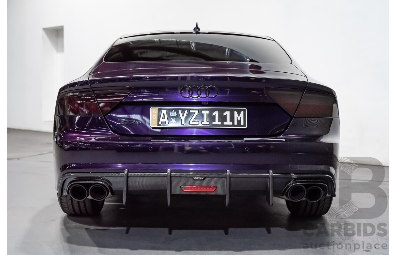 8/2015 Audi S7 Sportback (AWD) 4.0 TFSI 4G MY15 5d Hatchback Midnight Purple Wrap Twin Turbo V8 4.0L - Modified 700hp+