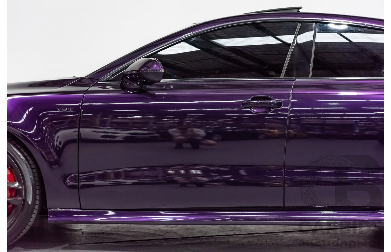 8/2015 Audi S7 Sportback (AWD) 4.0 TFSI 4G MY15 5d Hatchback Midnight Purple Wrap Twin Turbo V8 4.0L - Modified 700hp+