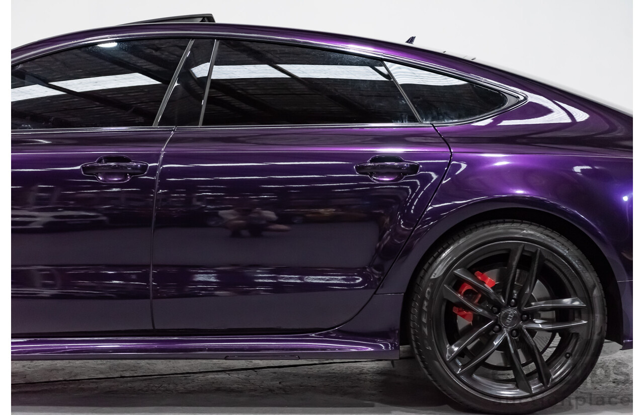 8/2015 Audi S7 Sportback (AWD) 4.0 TFSI 4G MY15 5d Hatchback Midnight Purple Wrap Twin Turbo V8 4.0L - Modified 700hp+