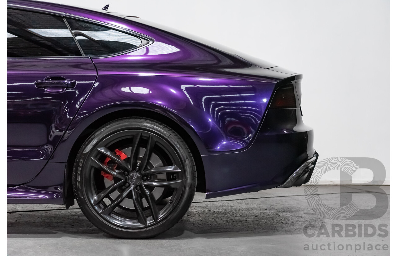 8/2015 Audi S7 Sportback (AWD) 4.0 TFSI 4G MY15 5d Hatchback Midnight Purple Wrap Twin Turbo V8 4.0L - Modified 700hp+