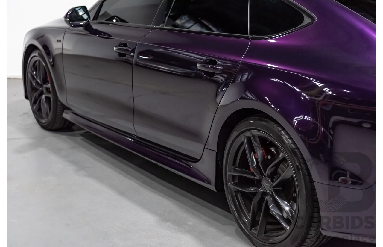 8/2015 Audi S7 Sportback (AWD) 4.0 TFSI 4G MY15 5d Hatchback Midnight Purple Wrap Twin Turbo V8 4.0L - Modified 700hp+