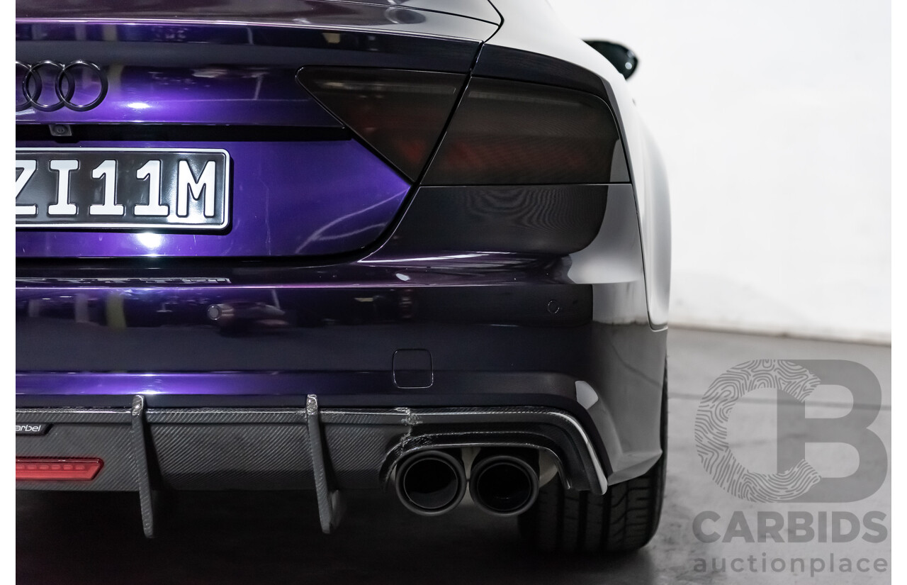 8/2015 Audi S7 Sportback (AWD) 4.0 TFSI 4G MY15 5d Hatchback Midnight Purple Wrap Twin Turbo V8 4.0L - Modified 700hp+