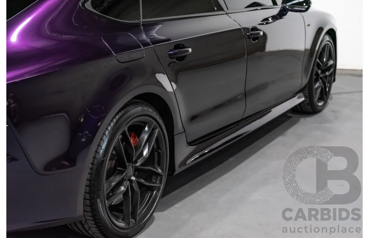 8/2015 Audi S7 Sportback (AWD) 4.0 TFSI 4G MY15 5d Hatchback Midnight Purple Wrap Twin Turbo V8 4.0L - Modified 700hp+