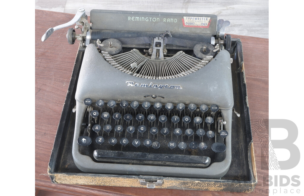 Vintage Remington Rand Portable Typewriter