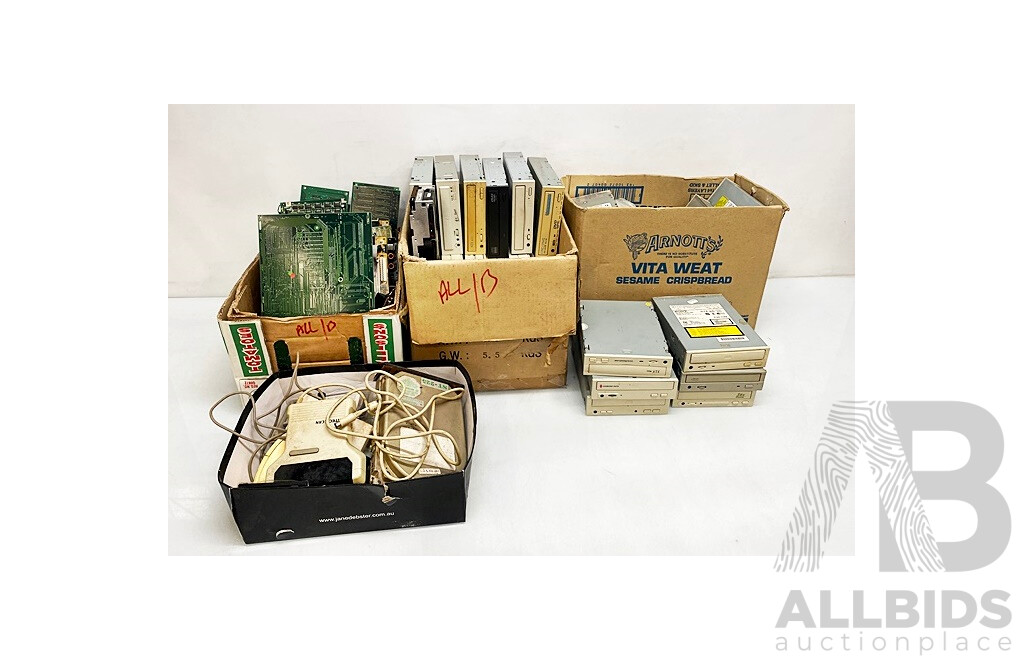 Assorted Lot of Electronics/Motherboards/Disk Readers