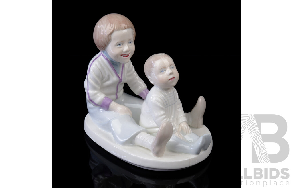 Coalport Porcelain Figure, Childhood Days by Pauline Shone, Marks to Base