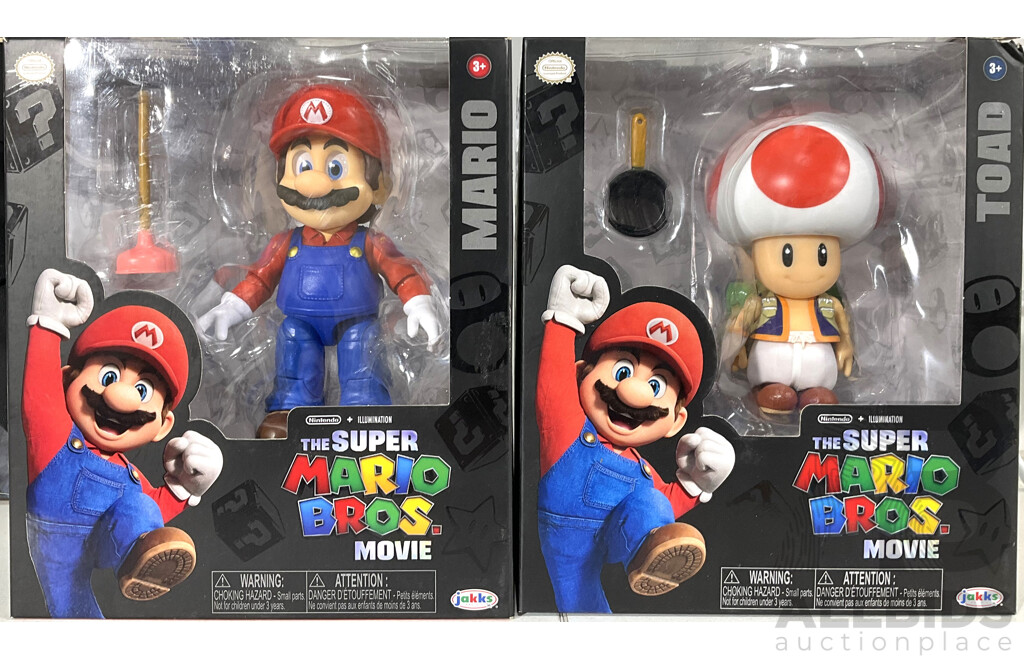 Two Super Mario Bros the Movie Figurines
