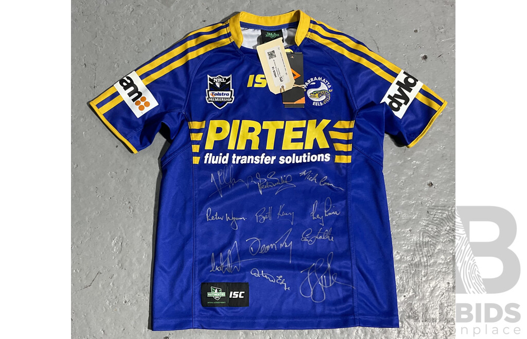 Parramatta Eels Glory Years Legends Personally Signed Jersey.