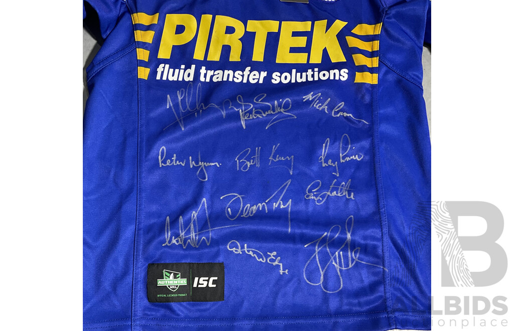 Parramatta Eels Glory Years Legends Personally Signed Jersey.