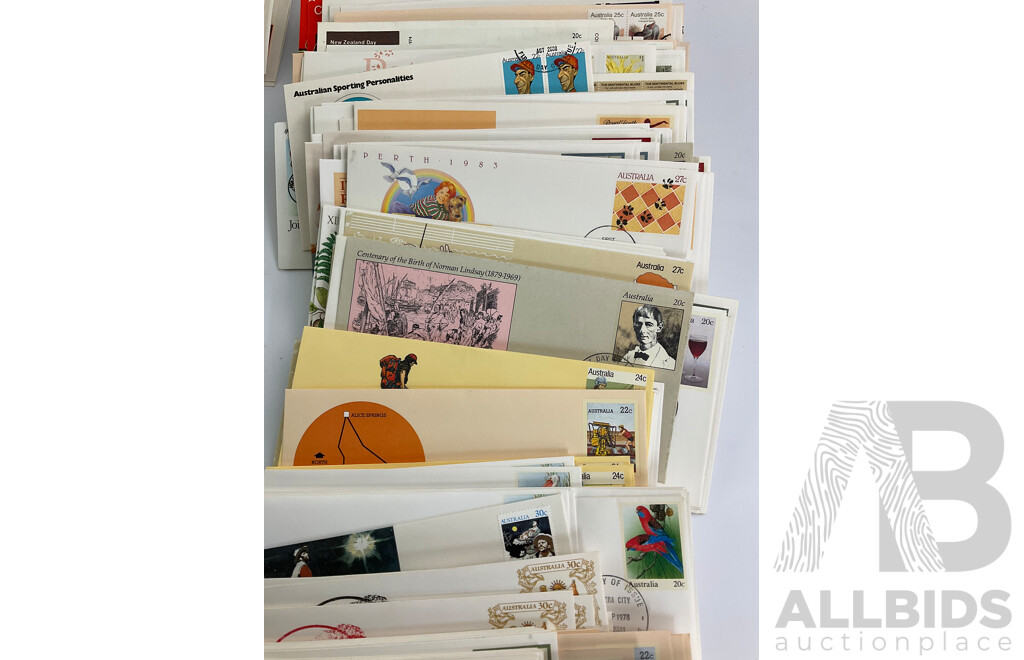 Australian 1970's, 80's, 90's First Day Covers Including 1980 Australian Folklore, Australian Horse Racing, Aboriginal Crafts, Australian Wildlife and More