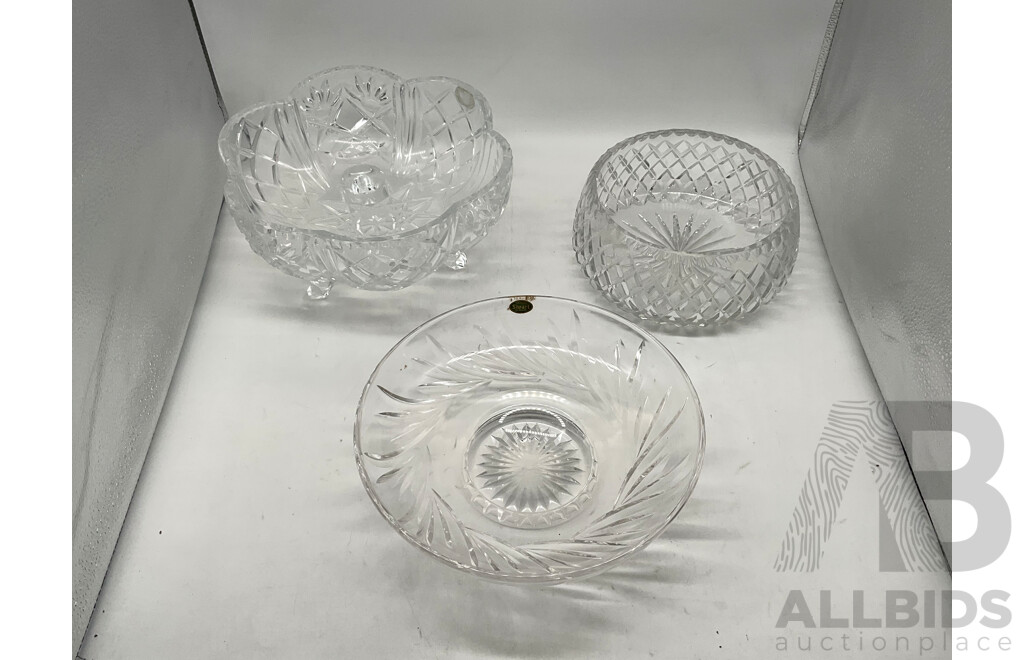 Assorted Glassware - Lot of 3