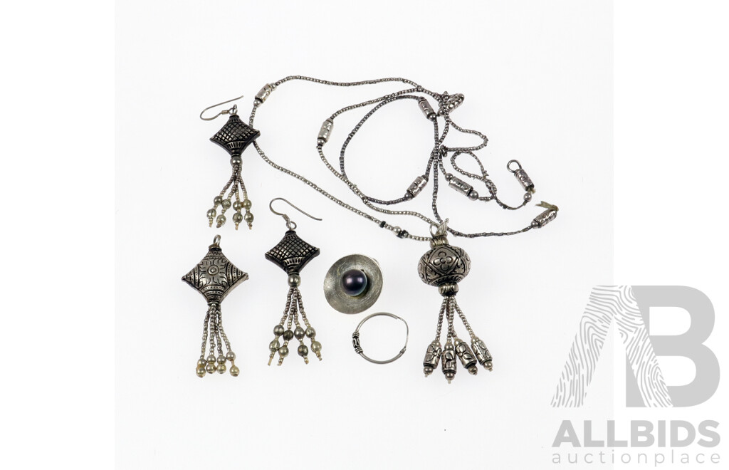Tibetan Silver Earrings and Pendants
