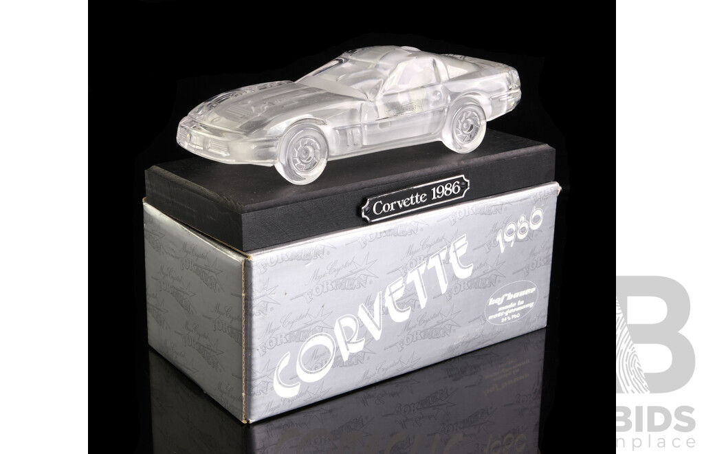 1986 Corvette Chevrolet Crystal Paperweight