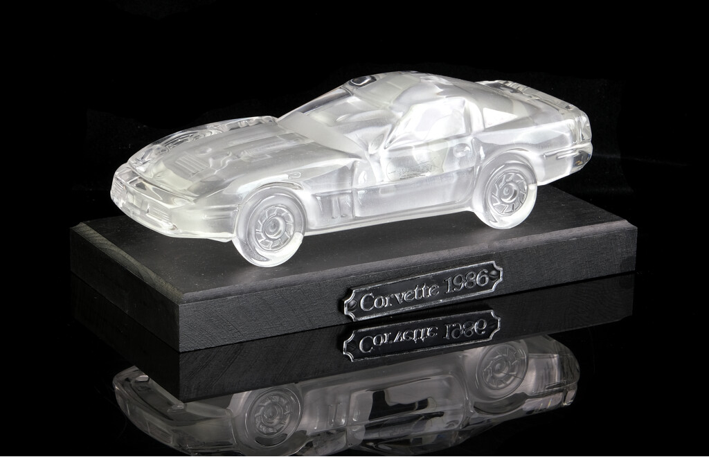 1986 Corvette Chevrolet Crystal Paperweight