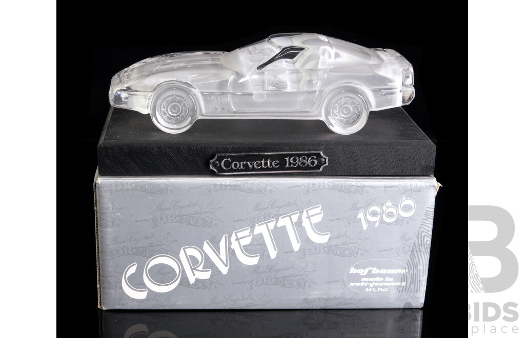 1986 Corvette Chevrolet Crystal Paperweight