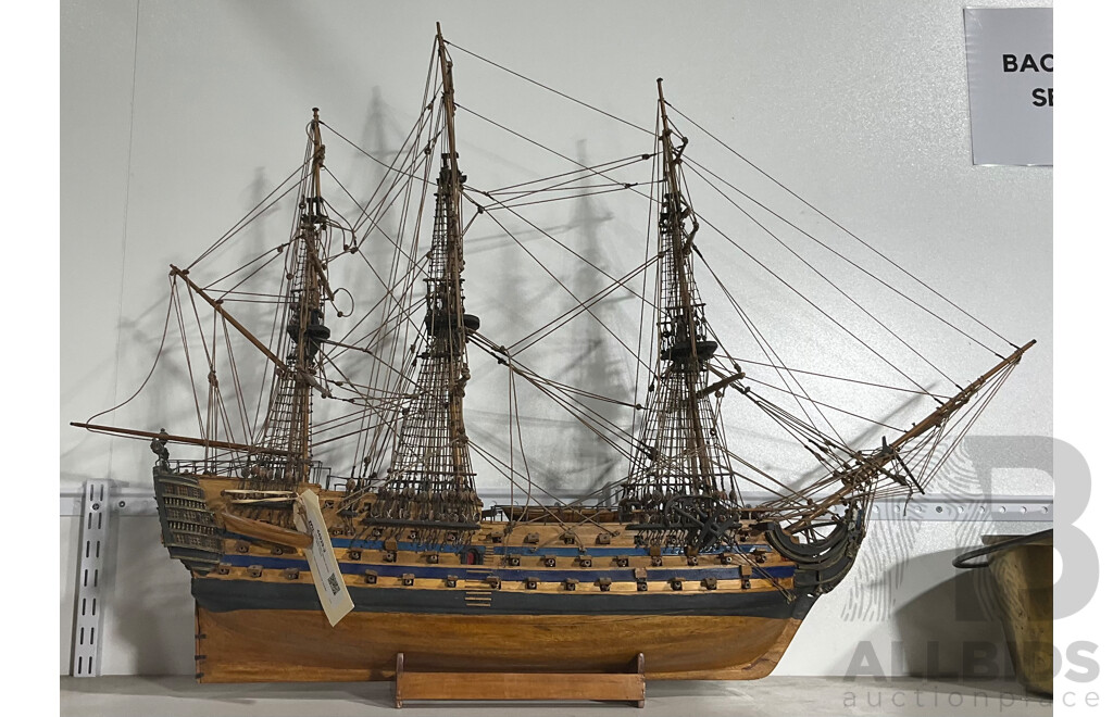 Large Wooden Model of Nelsons HMS Victory