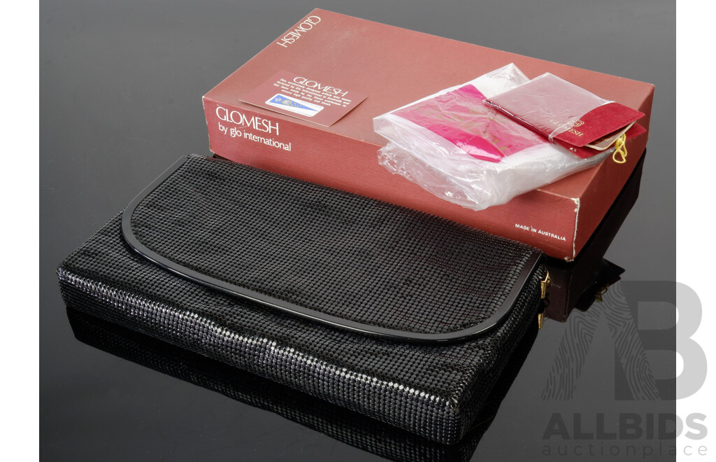 Retro Glomesh Black Evening Bag in Original Bag and Box