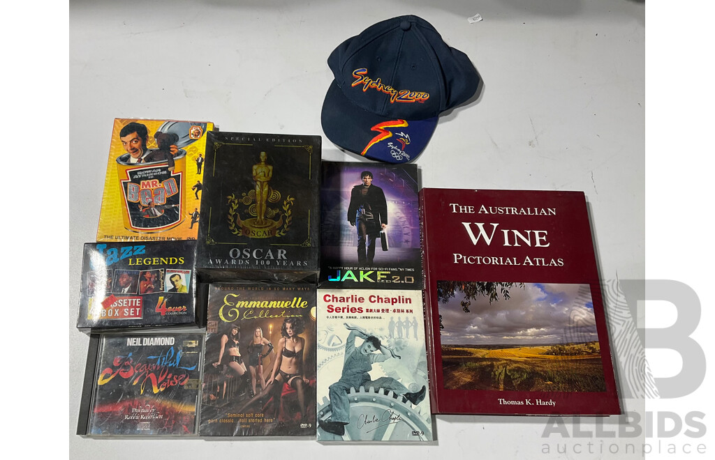 Collection Items Including Emmanuel DVD Collection, Sydney 2000 Olympics Cap and More