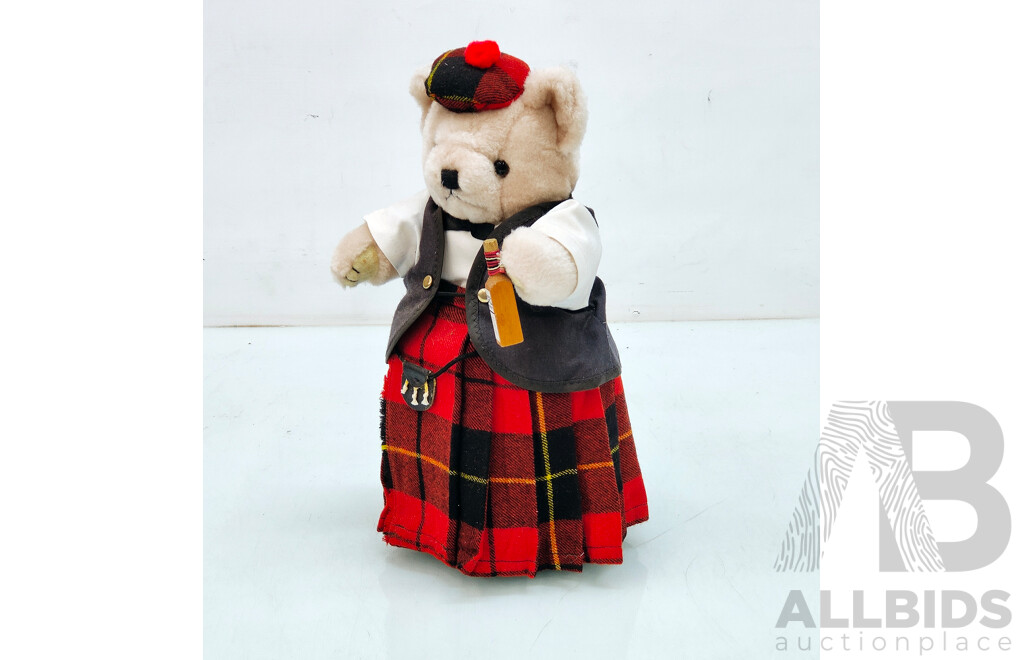 Scotland-Themed Teddy Bear with Scotch Whisky