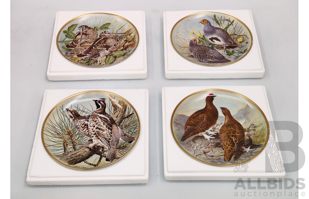 Selection of Franklin Porcelain Gamebirds of the World Plates - Lot of 9