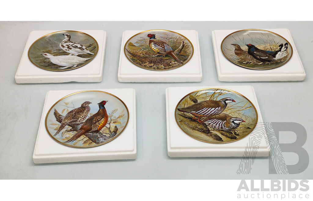 Selection of Franklin Porcelain Gamebirds of the World Plates - Lot of 9