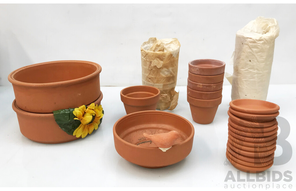 Assorted Lot of Terracotta Containers