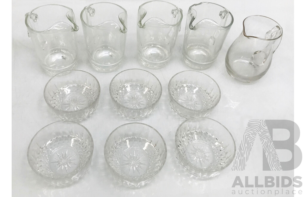 Glass Jugs and Bowls - Lot of 11