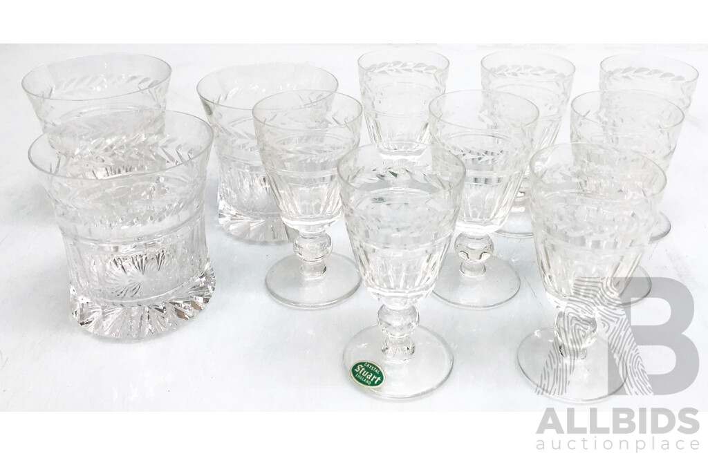 Stuart Mini Goblets and Drinking Glasses - Lot of 11