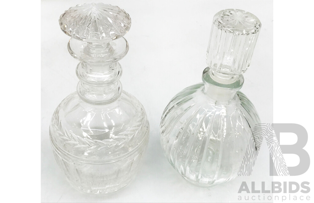 Assorted Decanters, Jugs, and Drinking & Shot Glasses