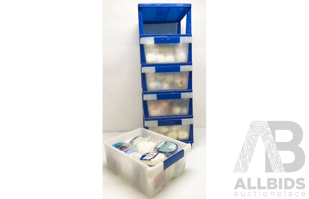 Five Draw Storage with Assorted Wool