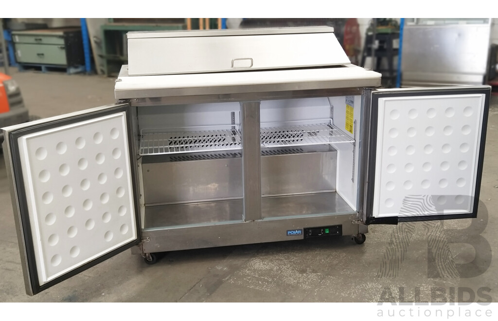 Polar Refrigeration U-Series 2 Door Prep Counter Fridge