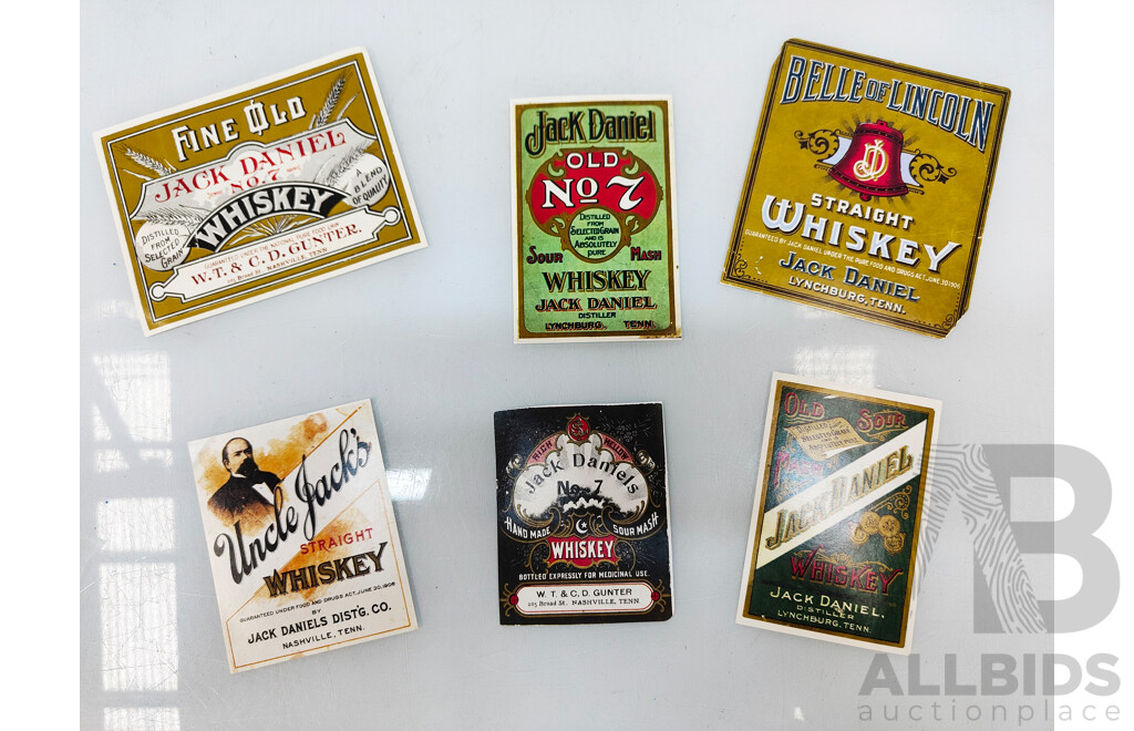 Vintage Jack Daniel's Labels - Lot of 6